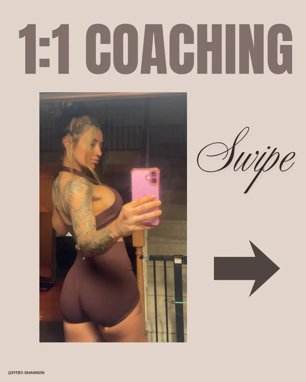 Shannon's own 1:1 coaching announcement graphic
